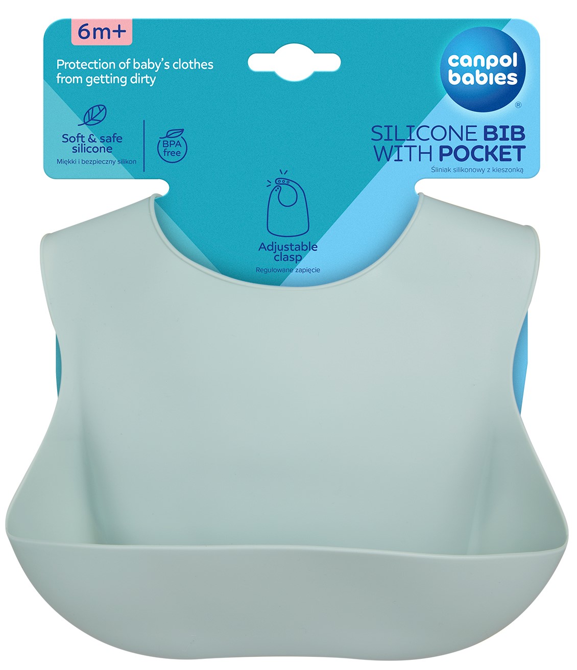 Canpol Babies Silicone bib with a pocket 