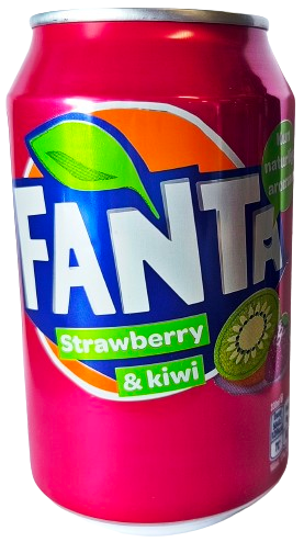 Fanta Strawberry & Kiwi Carbonated drink with strawberry and kiwi flavor  