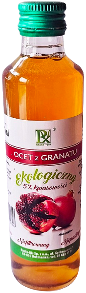 Radix Bis Ekologiczny Ocet z   granatu 5% kwasowości