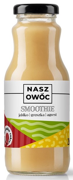 Unser Fruchtsmoothie Apfel, Birne, Stachelbeere 