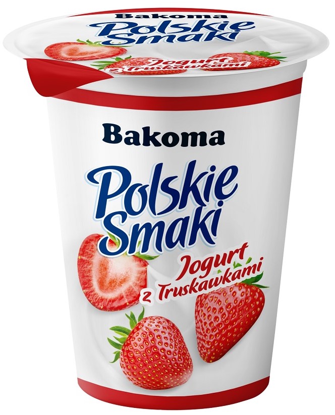 Yogur Bakoma Polskie Smaki con fresas  
