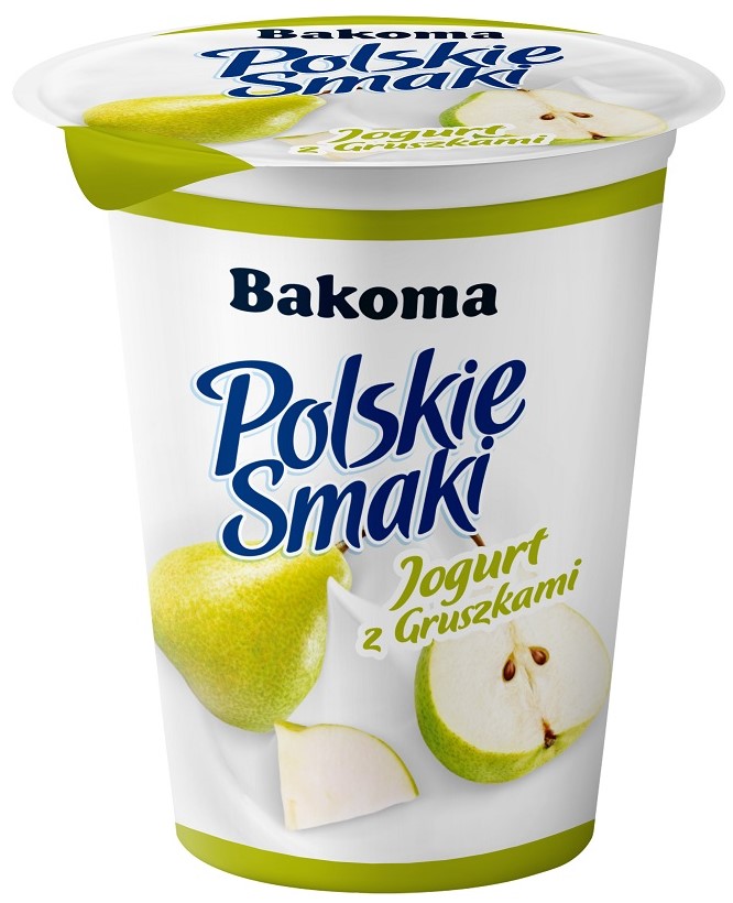Yogur Bakoma Polskie Smaki con peras 