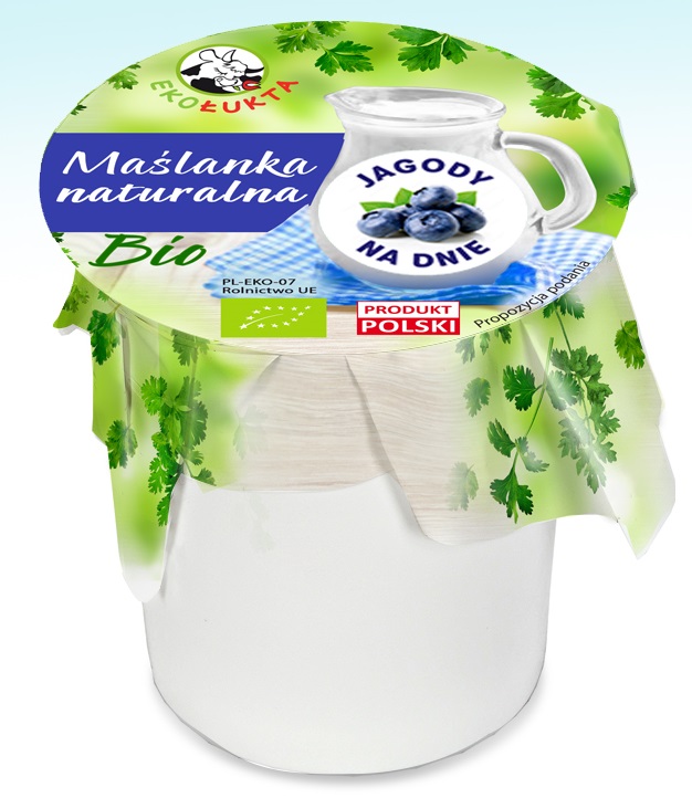Eko Łukta Suero de leche natural con frutos rojos orgánicos 
