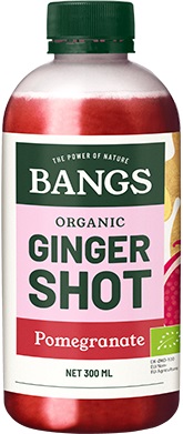 Bangs Shot Ginger with pomegranate, no added sugars, BIO 