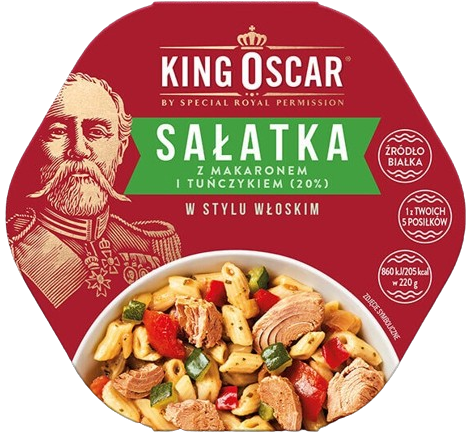 King Oscar Salad with pasta and tuna 18%, Italian style 