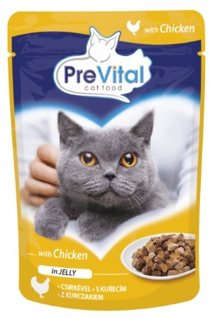 PreVital Alimento completo para gatos adultos con pollo  