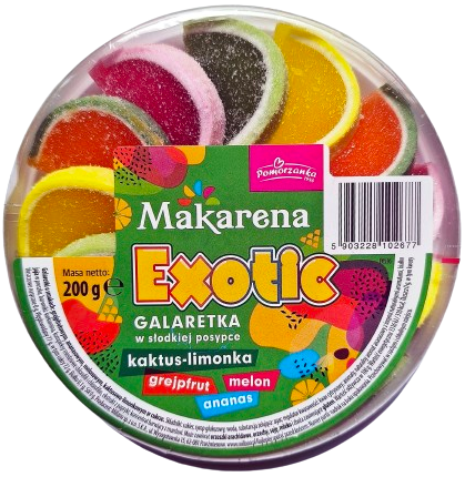 Pomeranian Macarena Exotic jelly with a sweet cactus-lime topping 