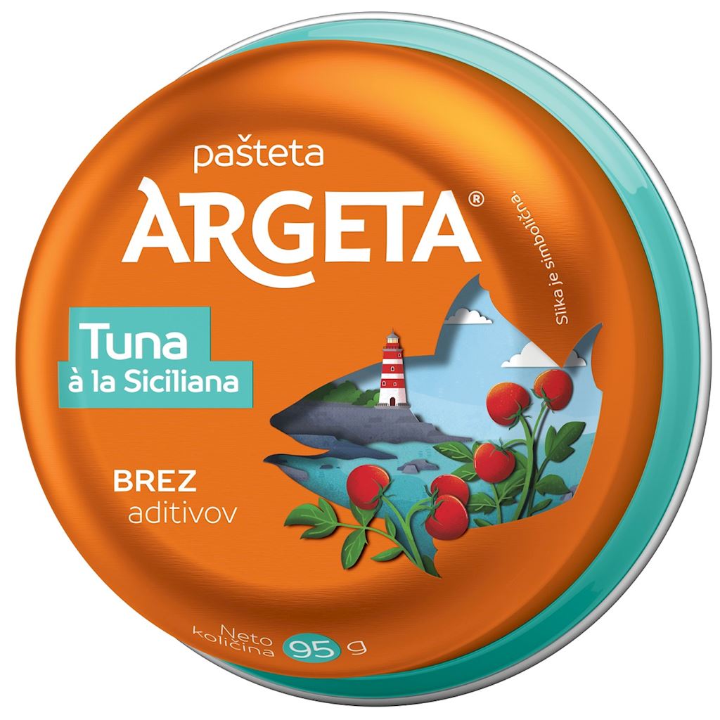 Pasta de atún Argeta Siciliana, sin gluten 