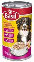 Basil Wet food with poultry for adult dogs 