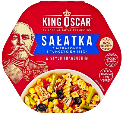 King Oscar Salad with pasta and tuna, French style 