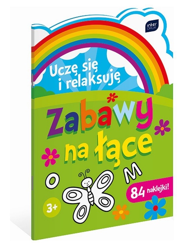 Interdruk Uczę się i relaksuję Zabawy na łące Kolorowanka z naklejkami