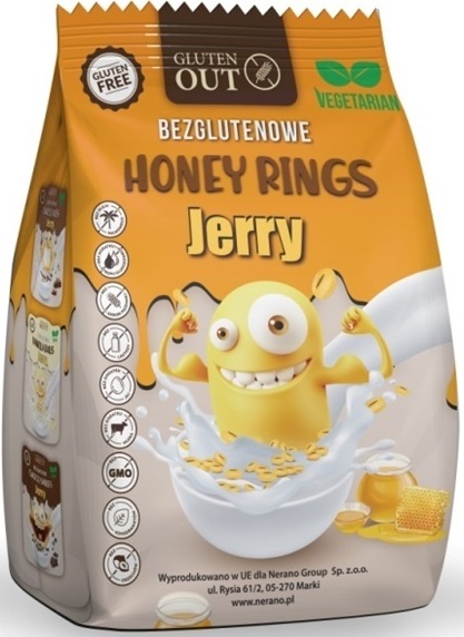 Jerry Gluten Out Honey Gluten Free Cereal Wheels  