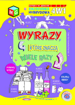 Multigra Wyrazy które znaczą wiele razy kolorowanka 4 w 1 Kolorowanka hybrydowa