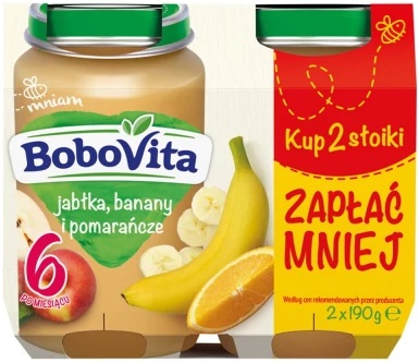 GRATIS BoboVita deserek jabłka, banany i pomarańcze 2x190g