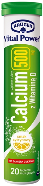 Kruger Vital Power Calcium with Vitamin D 