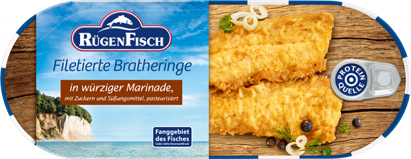 Rugen Fisch Fried herring fillet in spice sauce 