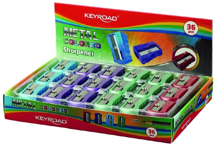 Keyroad Temperówka aluminiowa, Colourfull pojedyncza mix kolorów
