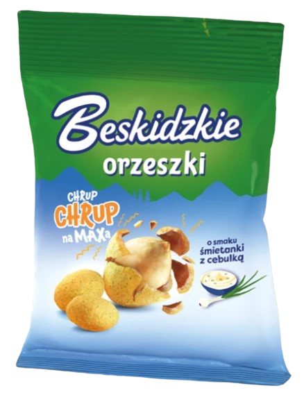 Beskidzkie Orzeszki o smaku  śmietanki z cebulką