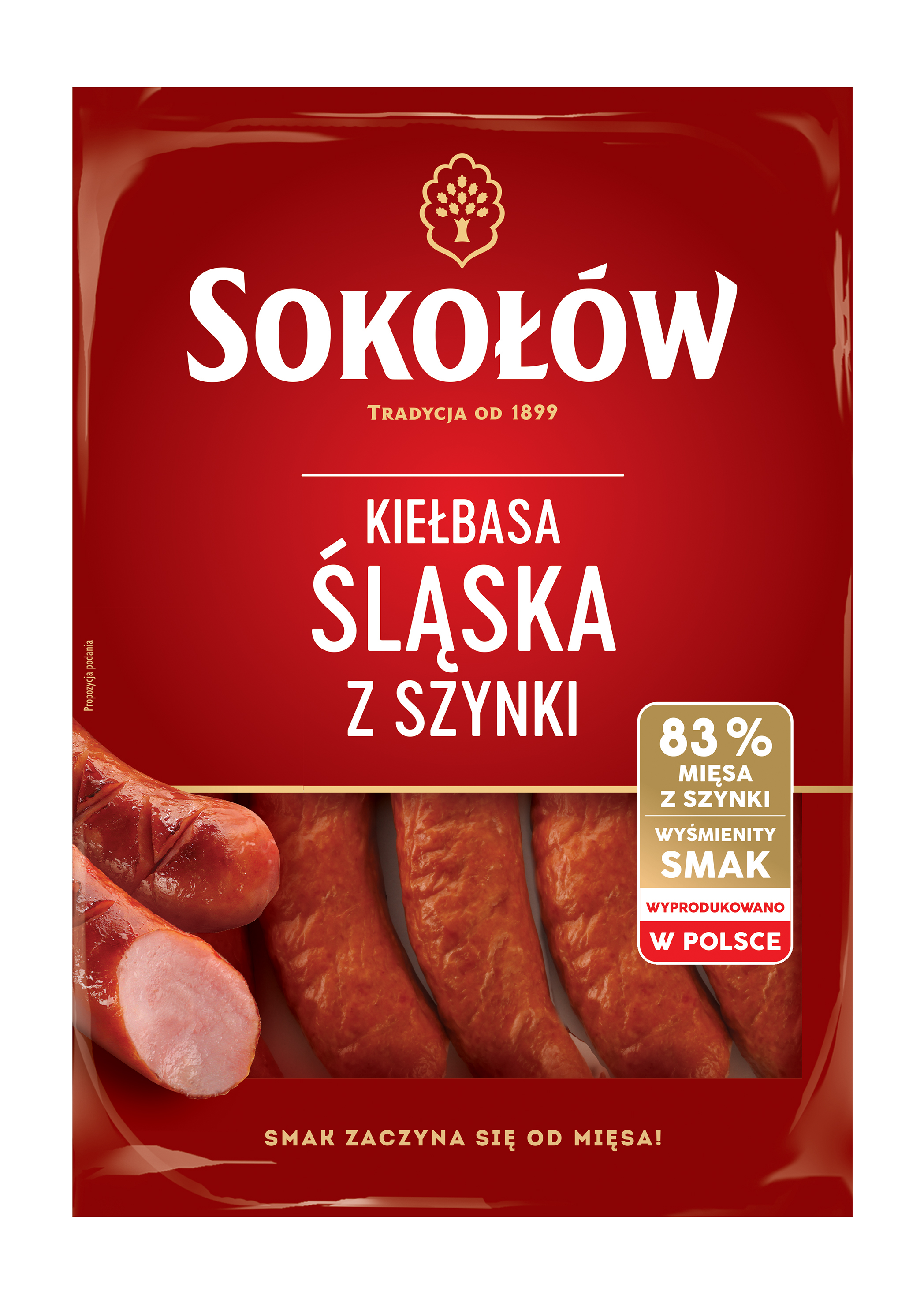 Sokołów Kiełbasa Śląska z szynki 500g