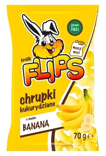 Flips Chrupki kukurydziane o smaku  bananowym