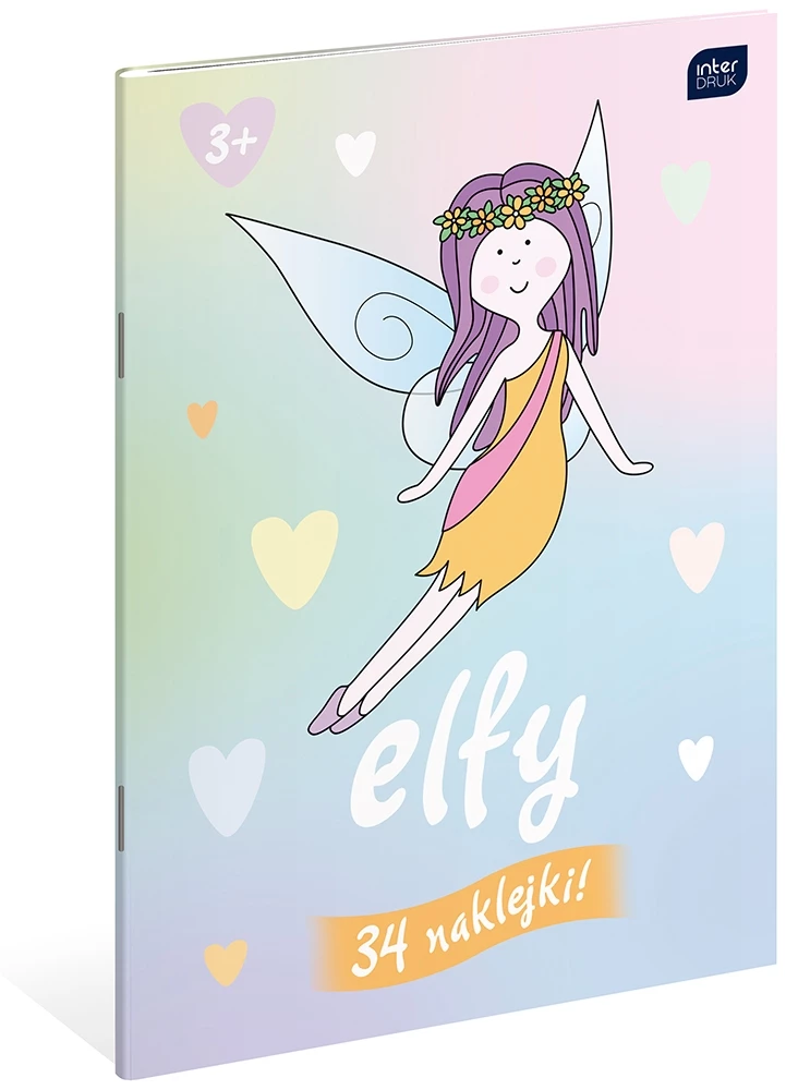Interdruk Kolorowanka Elfy z naklejkami A4