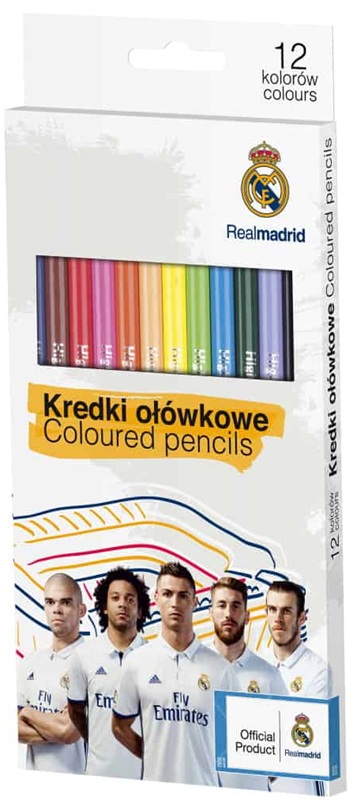 Astra Kredki ołówkowe Rreal Madryt 12 kolorów