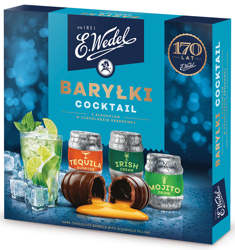 Wedel Baryłki Cocktail  w czekoladzie deserowej