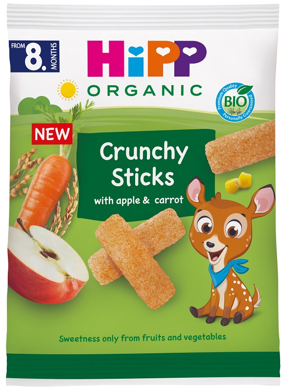 HiPP BIO Ekologiczne chrupki zbożowe z owocowymi i warzywnymi sokami  od 8. miesiąca 30 g