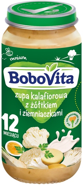 BoboVita Zupa kalafiorowa  z żółtkiem i ziemniaczkami