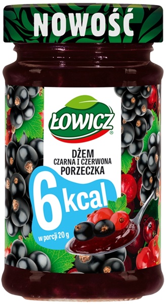 Łowicz Dżem czarna i czerwona porze porzeczka