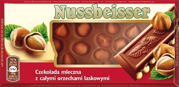 nussbeisser milk chocolate with whole hazelnuts