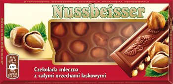 nussbeisser chocolate con leche con avellanas enteras