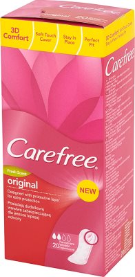 Protectores diarios Carefree originales frescas 20 piezas