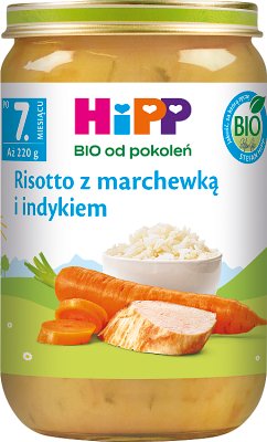 HiPP BIO od pokoleń, Risotto z marchewką i indykiem 