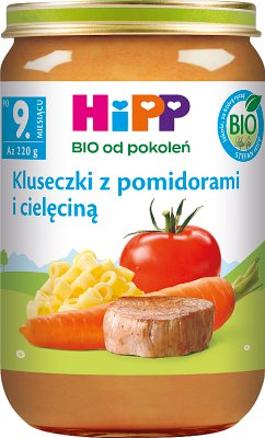 HiPP Kluseczki z pomidorami i cielęciną BIO
