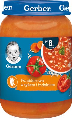 Gerber zupka pomidorowa z indykiem i ryżem