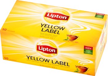 gelben Aufkleber schwarz ausdrückliche Tee 50 Beutel