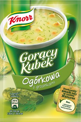 Gorący Kubek Knorr zupa w proszku ogórkowa z grzankami