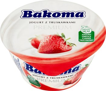 Bakoma Premium jogurt truskawkowy