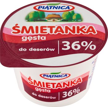 Piątnica Dickflüssige Sahne für Desserts, 36 % Fett 