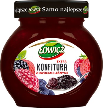 low-sugar jam with forest fruits