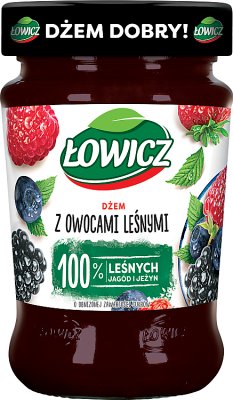 low-sugar jam with forest fruits