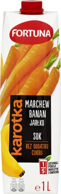 Fortuna Karotka sok 100% marchwiowo-jabłkowo-bananowy