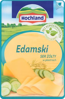 hard cheese sliced ​​Edam