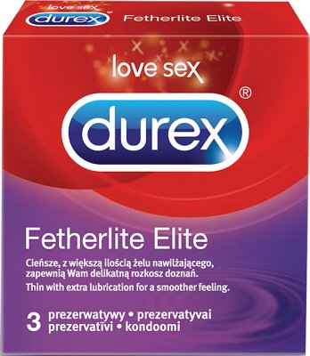 Durex Elite prezerwatywy ultracienkie z dodatkową substancją nawilżającą