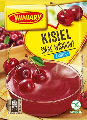 Winiary kisiel z cukrem  wiśniowy