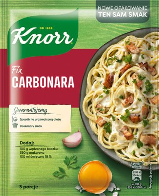 fijar salsa en polvo Spaghetti Carbonara