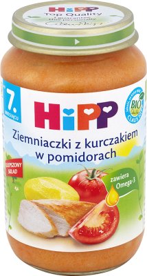 HiPP BIO Ziemniaczki z kurczakiem w pomidorach po 7. miesiącu 220 g 
