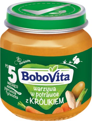 BoboVita obiadek warzywa w potrawce z królikiem