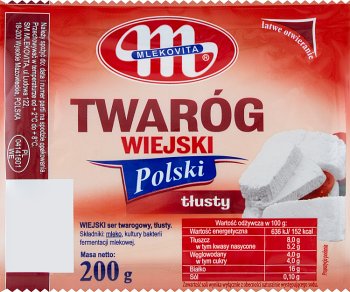Mlekovita Twaróg Wiejski Polski tłusty